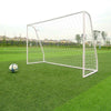 New 8Ft x 5Ft Teens Football Goal Post Soccer Net Set White Outdoor Garden Train