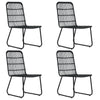 5 Piece Outdoor Dining Set Poly Rattan and Glass O6U0