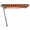 Freestanding Manual Retractable Awning 450x300 Orange/Brown Q7S8