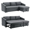 Corner Sofa Bed Pull-Out Sleeper Bed L-Shape Sofa Left/Right Hand Chaise Storage