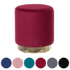 Sophia Velvet Footstool Pouffe Round Footrest Makeup Dressing Table Stool