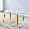 Dining Rectangle Table and 4 Velvet Fabric Chairs Set Kitchen Dinning Room UK