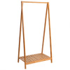 Bamboo Clothes Rail Rack Garment Hanging Display Coat Storage Shelif Stand Rack