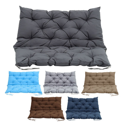 2 3 Seater Tie-On Garden Bench Cushion Swing Chair Replacement Seat Pad Backrest