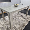 Grey Dining Table And 4 Chairs Dining Room Wood kitchen table and Leather chairs