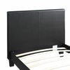 Upholstered Bed Frame PU Headboard Double/Single Size Bed Platform in Black