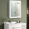 Bathroom Mirror Cupboard Wall-Mounted Storage Cabinet w/Double Doors & Shelf