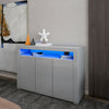 Modern Sideboard Display Cabinet Cupboard High Gloss 2 Doors 3 Drawers LED