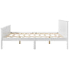 Pine Wood Bed Frame Double Size Bed Solid Wooden Bed Kids Teenagers White QF