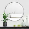 Round Bathroom 80cm HD Mirror Wall Mirror Silver Bedroom Makeup Dressing Mirror