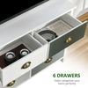 Chest of Drawers, 6 Drawer Storage Organizer Unit Bedroom Living Room