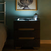 2/3 Drawers LED Bedside Tables Cabinets Wireless Charging Bedroom Furniture