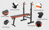 Panana Adjustable Weight Bench with Dip Station Heavy Duty Foldable Lift Bench