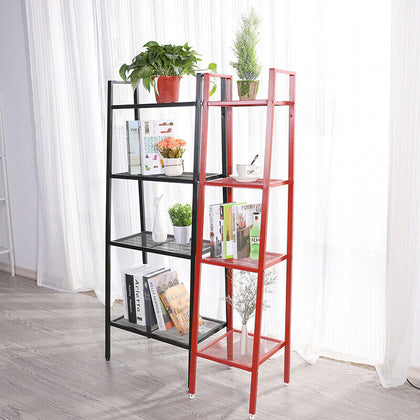 Ladder Shelves Display Stand 4Tier Corner Storage Shelf Flower Rack Books Holder