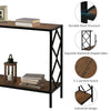 Vintage 2-Tier Console Table Sofa Desk for Living Room Entryway Hallway Furnitur