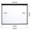 Projector Screen Manual Pull Down Wall Mounted Matt White Home Cinema 60-120''