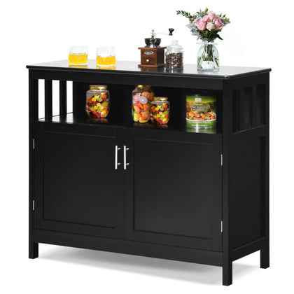 Kitchen Buffet Server Sideboard Wooden Storage Cupboard Cabinet Adjustable Shelf