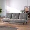 Multifunctional Adjust 3 Seater Sofa Bed Velvet Sofabed Click Clack Wooden Legs