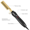 Electric Beard Hair Straightener Brush Comb Hair Flat Curling Iron Heated Hot UK