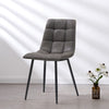 Set of 2 Faux Leather/Suede Dining Chairs Metal Legs Reception Restaurant Chair