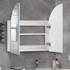 White Bathroom Mirror Cabinet Wall Mount Storage With Shelf 2 Door Cupboard