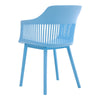 4x Plastic Chairs Dining Living Rooom Kitchen Office Lounge Seat Breathable Back
