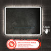 LED Bathroom Mirrors with Led lighted Sensitive Touch Switch