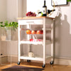 Rolling Kitchen Cart Microwave Tableware Storage Dining Room Kitchen Cupboards