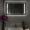 Led Bathroom Mirror with Lights Sensor Switch Demister Pad Anti-fog Wall Mounted
