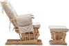 ONPNO Replacement Velvet Cushions 5PCS Set for Glider Rocking Chair and Stool