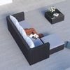 Modern Garden Furniture Set 5 Piece Table Chairs Sofa Wicker Patio Set Rattan UK