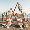 2PCS Rustic Wooden Wedding Arch Stand Background Flower Balloon Banquet Archway