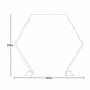 White Wedding Arch Frame Metal Hexagonal Free Standing Flower Balloon Backdrop