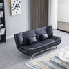 Leather 3 Seater Sofa Bed Recliner Double Sleeper Function Sofabed Couch Modern
