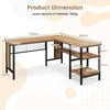 L-shaped Office Desk 150cm Corner Desk Home Office Writing Desk Workstation