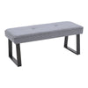 Beige/Grey Linen Bed End Chaise Lounge Window Seat Bench Hallway Shoes Changing