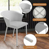4 Pcs Modern Dining Chairs Plastic Seat Kitchen Restaurant Chair Home Office Set