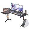 L-Shape Corner Gaming Desk Computer PC Workstation Writing Table with LED Lights