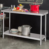 Stainless Steel Commercial Catering Table Work Bench Kitchen Worktop 2 3 4 5 6FT