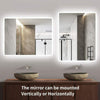 LED Illuminated Bathroom Mirror with Bluetooth Speaker Touch Sensor Demister Pad