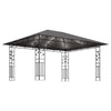 Gazebo with Mosquito Net and String 4x3x2.73 m Anthracite 180 g/m² B0A6