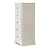 Tallboy Narrow Chest of Drawers Romance Antique White 5 Drawer Tall ASSEMBLED