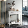 Modern Console Table 2 Drawer w/Shelf Dressing Table Hallway Hall Desk Furniture