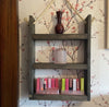 Rustic Hanging Ladder Shelf With Rope - Medium Oak