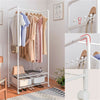 Versatile Heavy Duty Metal Clothing Rail Coat Rack on Wheel with Storage Shelves