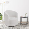 Teddy Velvet White Swivel Leisure Armchair Upholstered Sofa Chair Bedroom