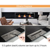 Bio Ethanol Fireplace Real Fire Frame 2/3 Burner Wall/Insert w Protective Glass