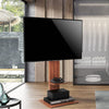 Stable Design Corner TV Floor Stand with Wooden Base for 32 37 43 55 60 Inch TVs