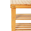 90cm Strip Pattern 3 Tiers Bamboo Stool Shoe Rack Storage Bench