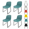 Set of 4 Dining Chairs Plastic Modern Ergonomic Designer Chair Kitchen Office